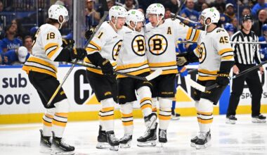 3 Stars: Bruins 2nd line responds to Sturm's challenge in Game 2 - 98.5 The Sports Hub