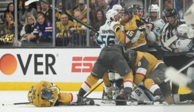 Golden Knights design blueprint to bully Mammoth in bloody, physical Game 1 win