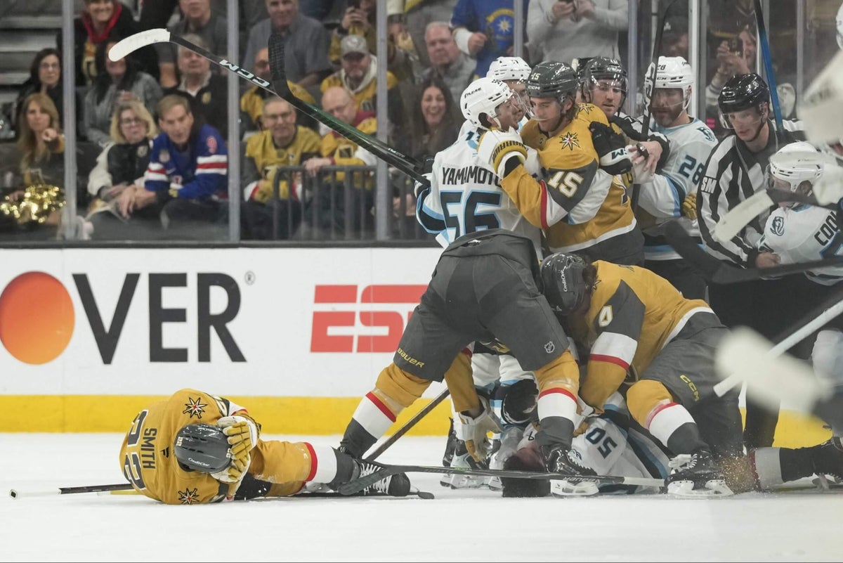 Golden Knights design blueprint to bully Mammoth in bloody, physical Game 1 win