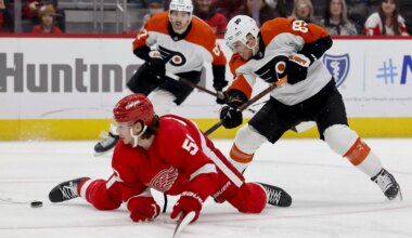 Red Wings, Flyers Face Off With Stakes Reaching a Breaking Point