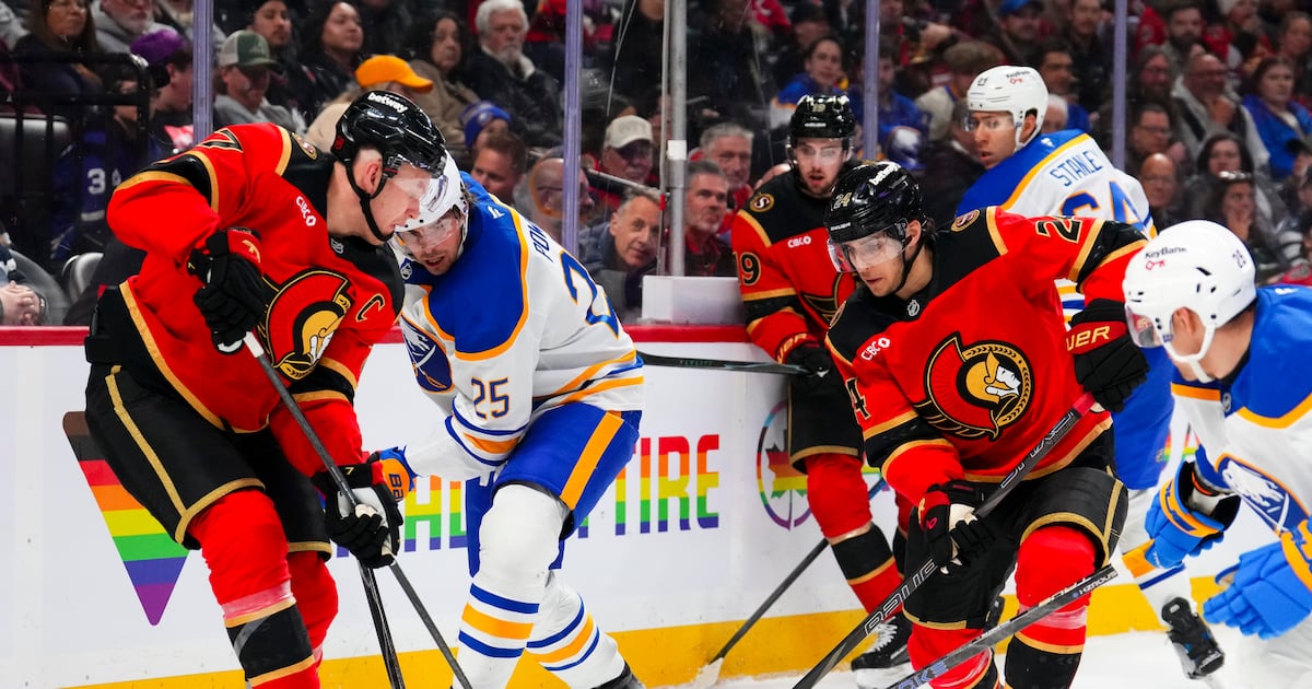 Ottawa Senators’ Brady Tkachuk fined $2,500 for unsportsmanlike conduct Friday vs. Sabres