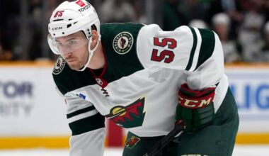 Defenseman David Jiříček  in action for the Minnesota Wild against the Nashville Predators on Jan. 18, 2025.