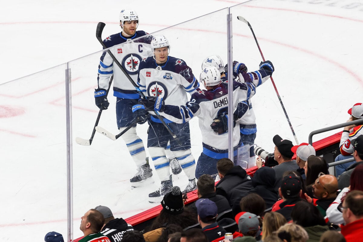 Winnipeg Jets celebrate