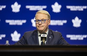 The cringe factor was high during MLSE president Keith Pelley’s news conference after the firing of GM Brad Treliving. Ernest Doroszuk/Toronto Sun