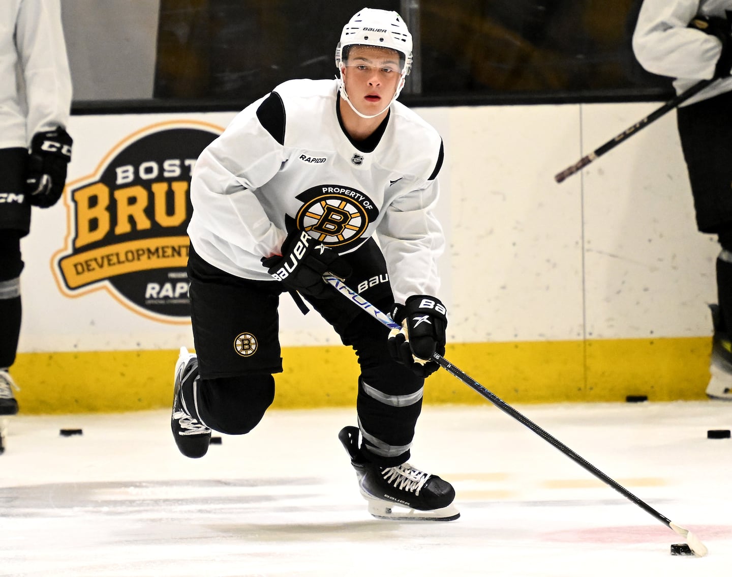 James Hagens was the No. 7 overall draft pick last year, then went to Boston College before signing with the Bruins and debuting in the NHL.