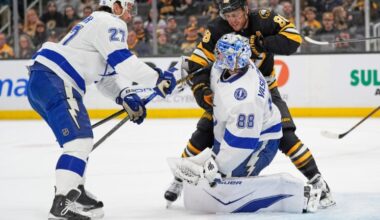 Lightning beat Bruins 2-1, delaying Boston’s playoff clinch