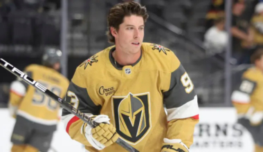 Mitch Marner skating for the Vegas Golden Knights