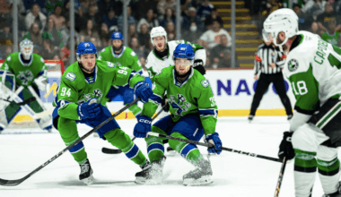 Canucks prospects Ty Mueller and Sawyer Mynio recognized with Abbotsford Team Awards