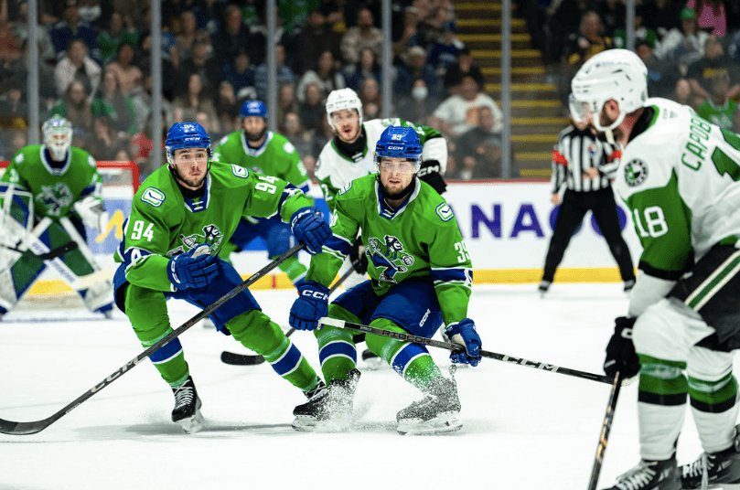 Canucks prospects Ty Mueller and Sawyer Mynio recognized with Abbotsford Team Awards