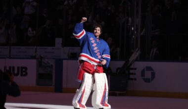 Rookie Rangers goalie 'hungry' for 2026-27 after acing 1st NHL test