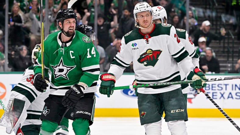 Jamie Benn, Jonas Brodin: Stanley Cup Playoffs - Minnesota Wild vs Dallas Stars