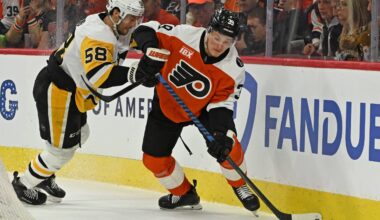 Flyers Make Lineup Changes after Penguins Win; Tocchet Benching Winger