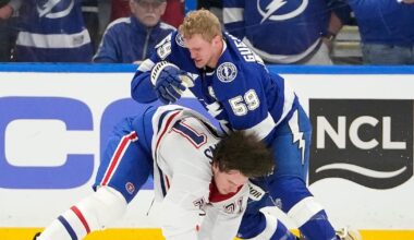 Montreal Canadiens, Tampa Bay Lightning tied after hotly-contested first period of Game 2