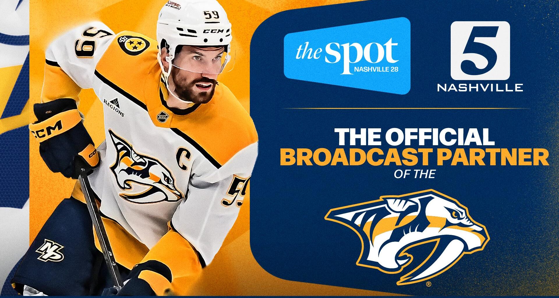 Graphic showing hockey player and logos for Scripps stations