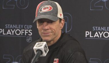 Canes coach Rod Brind'Amour discusses Game 1 preps vs. Senators :: WRALSportsFan.com