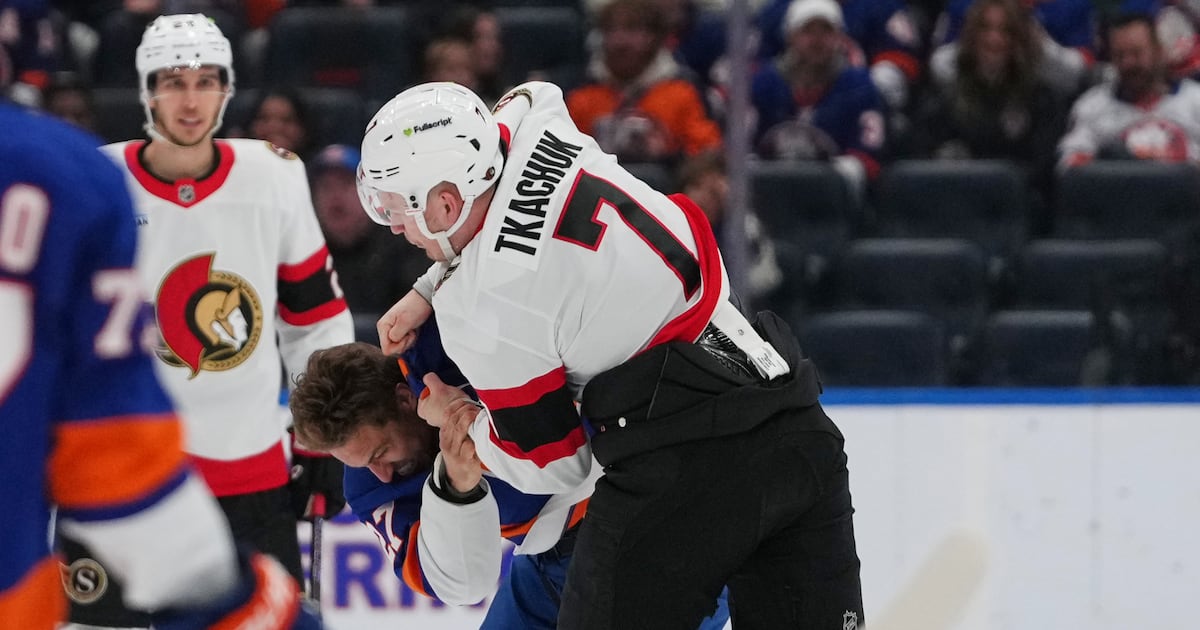 Ottawa Senators F Brady Tkachuk exits vs. New York Islanders