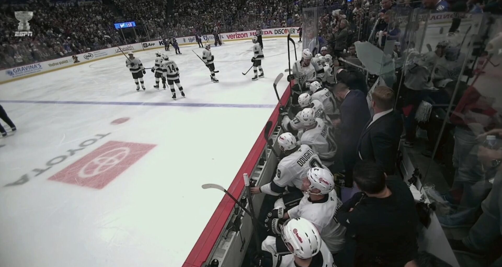 WATCH: Avalanche Fans Shatter Glass Behind LA Kings' Bench