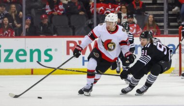 Battle of East Coast Hockey Rivals, with the Sen and Devil Players