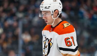 Ducks’ Gauthier out day-to-day; Harkins out four weeks