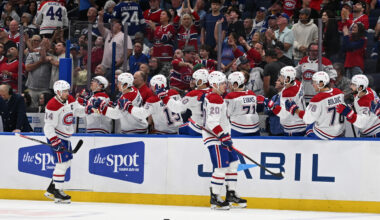 Juraj Slafkovsky looks to be in playoff mode