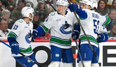 Teddy Blueger leads Canucks in Corsi in loss to Wild