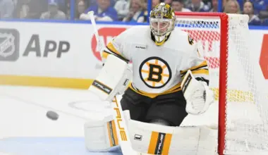 Jeremy Swayman Speaks After Allowing GWG On 'Routine Save' image