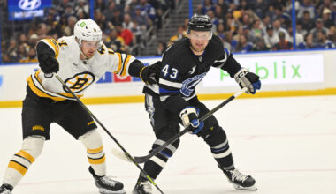 Lightning clinch playoff spot, then beat Bruins, 3-1