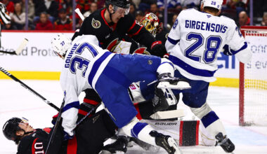 A depleted Lightning team lose steam in third, game to Senators, 6-2