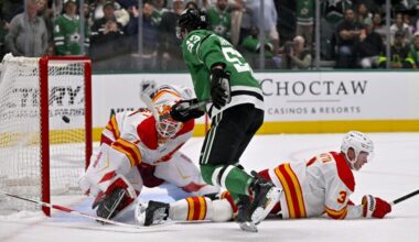 Dallas Stars forward Wyatt Johnston OT winner vs Calgary Flames