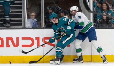 Pettersson-Mancini pairing combine for big night in Canucks’ shootout win over Sharks