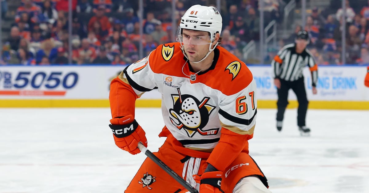 Anaheim Ducks’ Cutter Gauthier to miss game vs. San Jose Sharks, listed as day-to-day with LBI