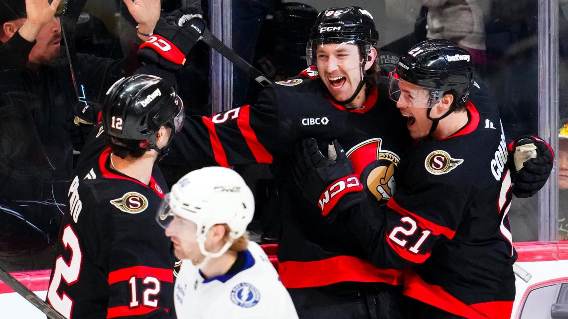 Sanderson scores twice for Senators in 6-2 win over Lightning