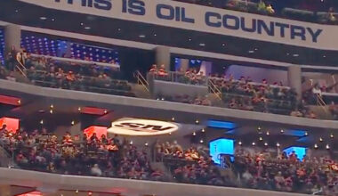 Wild moment NHL broadcast is interrupted as woman goes into LABOR at arena during Golden Knights-Oilers game