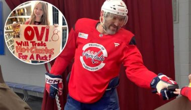 Alex Ovechkin trades puck to young Capitals fan for bag of Flamin’ Hot Cheetos