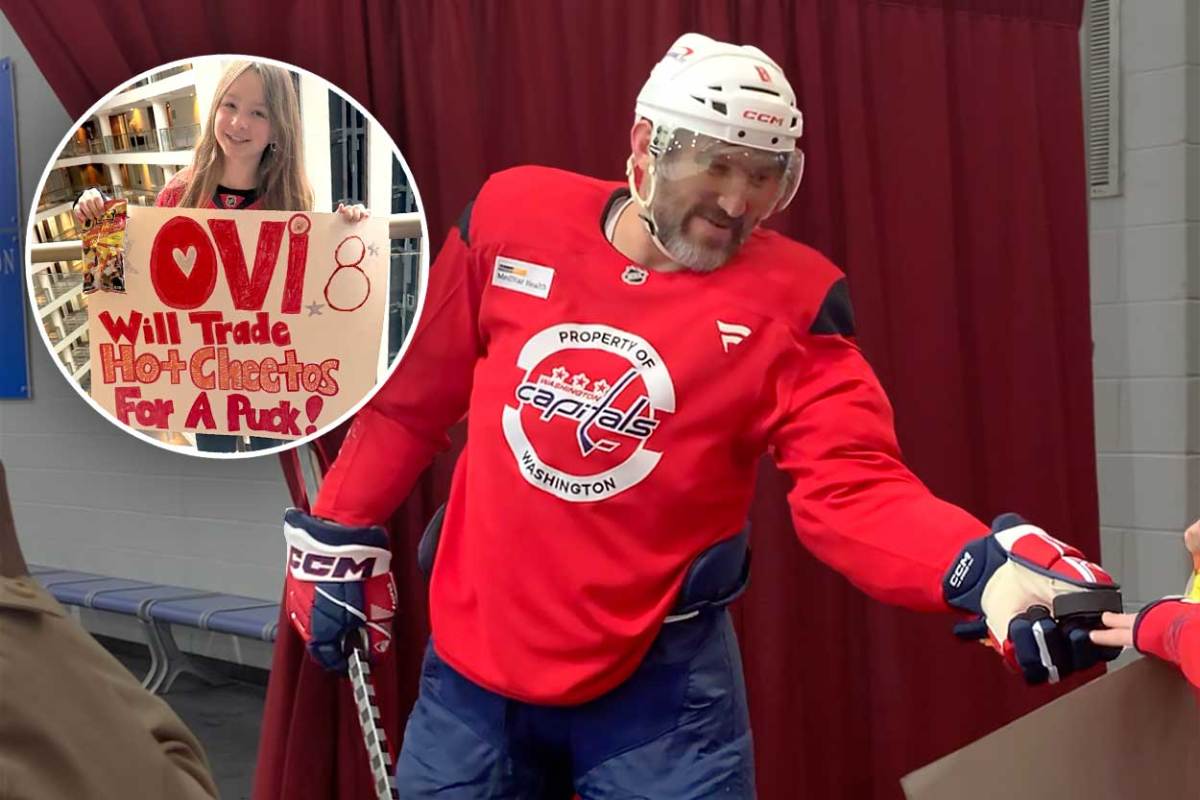 Alex Ovechkin trades puck to young Capitals fan for bag of Flamin’ Hot Cheetos