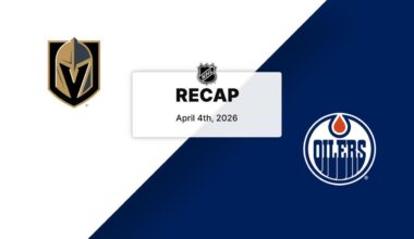 Recap: Golden Knights at Oilers 4.4.26