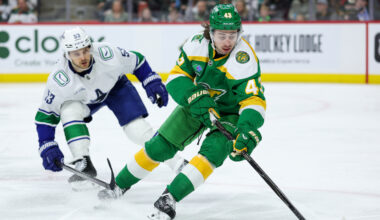 Takeaways: Wild's Quinn Hughes subdued in first game against Canucks