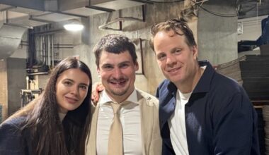John Carlson meets up with former Capitals teammate Dmitry Orlov after Ducks-Sharks game
