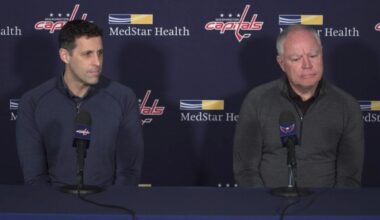 Chris Patrick and Brian MacLellan answer questions about how they plan to handle Alex Ovechkin’s impending retirement decision