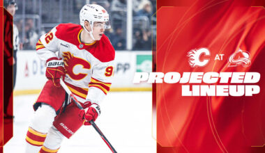 Projected Lineup - Flames @ Avalanche