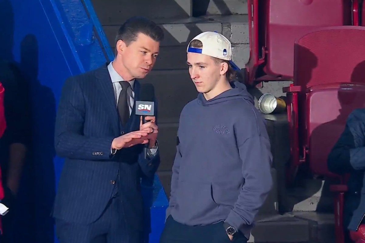 Cole Hutson attends Montreal Canadiens’ playoff game to support his older brother Lane Hutson: ‘He’s awesome’