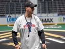 Warriors head coach Curt Malawsky. Last weekend, during pre-game warmups at a tournament, Hayden Yerbury, 15, suffered a serious injury when he was struck in the back of the neck by a lacrosse ball. Coaches wore special T-shirts for their April 10 game. Vancouver Warriors photo