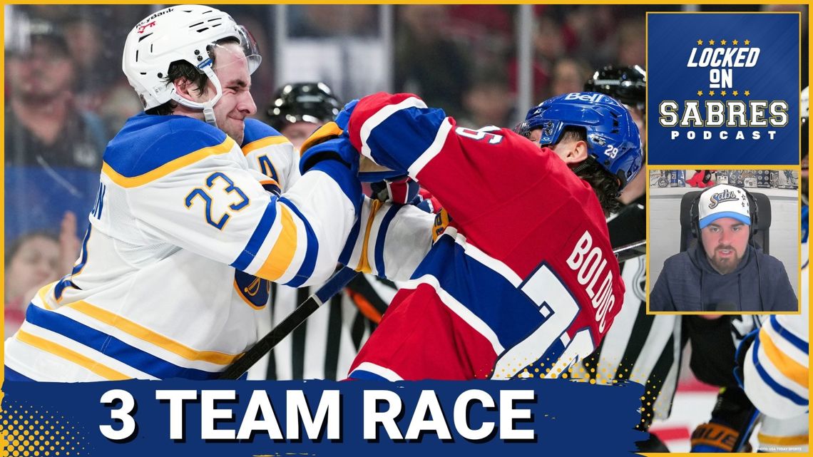 Buffalo Sabres now locked in THREE TEAM RACE a top Atlantic Division with Canadiens and Lightning