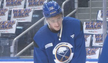 Sabres take the ice for their first practice of the Stanley Cup Playoffs