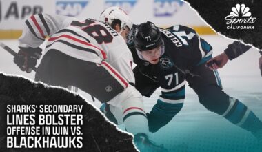 Sharks' secondary lines bolster offense in crucial 3-2 win vs. Blackhawks