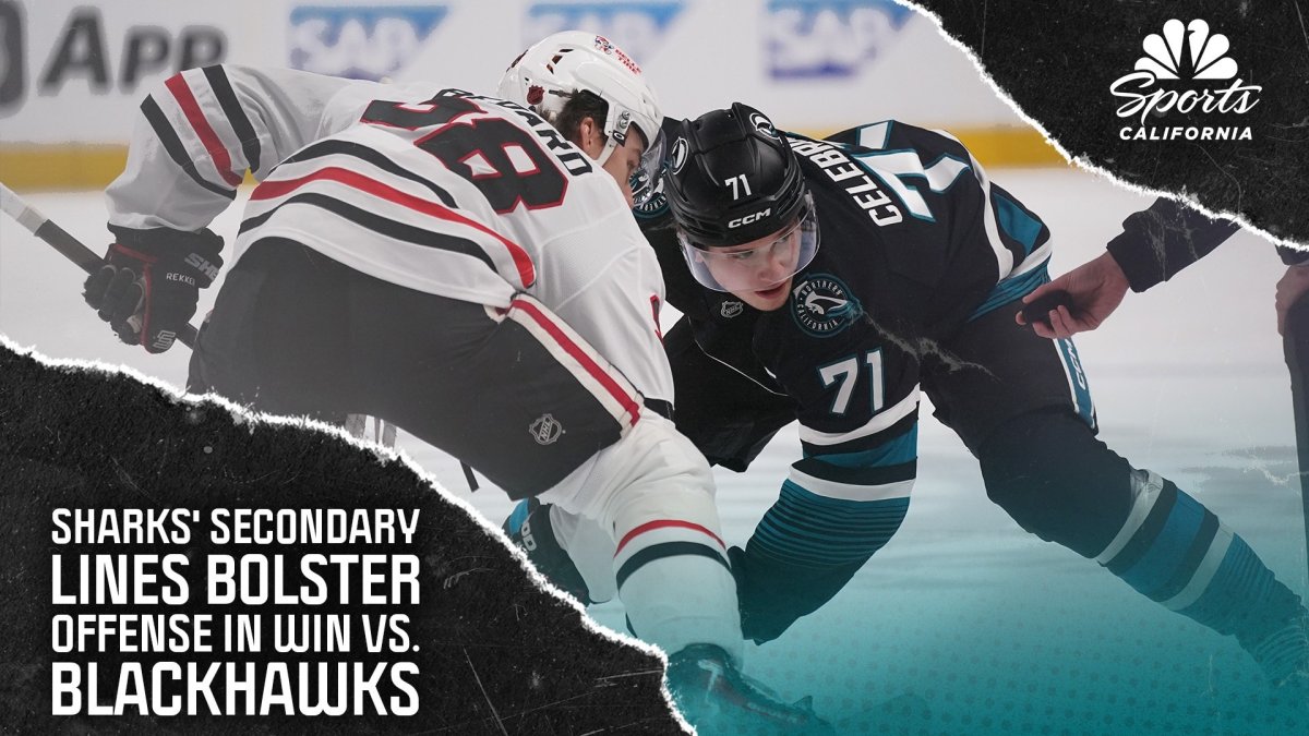 Sharks' secondary lines bolster offense in crucial 3-2 win vs. Blackhawks
