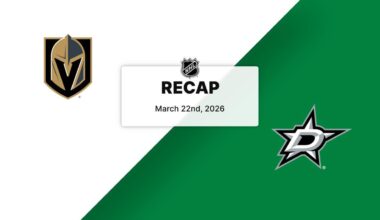 Recap: Golden Knights at Stars 3.22.26