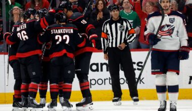 Stankoven scores twice as Hurricanes beat Blue Jackets 5-1, clinch playoff berth :: WRAL.com