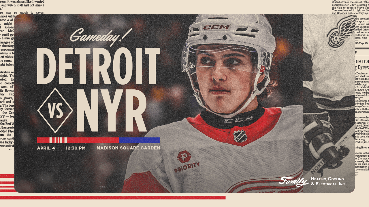 PREVIEW: Red Wings, Rangers meet at Madison Square Garden for Saturday matinee