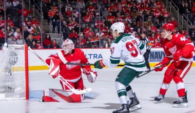 Detroit Red Wings topped 5-4 by Wild; Minnesota's Kirill Kaprizov scores hat trick